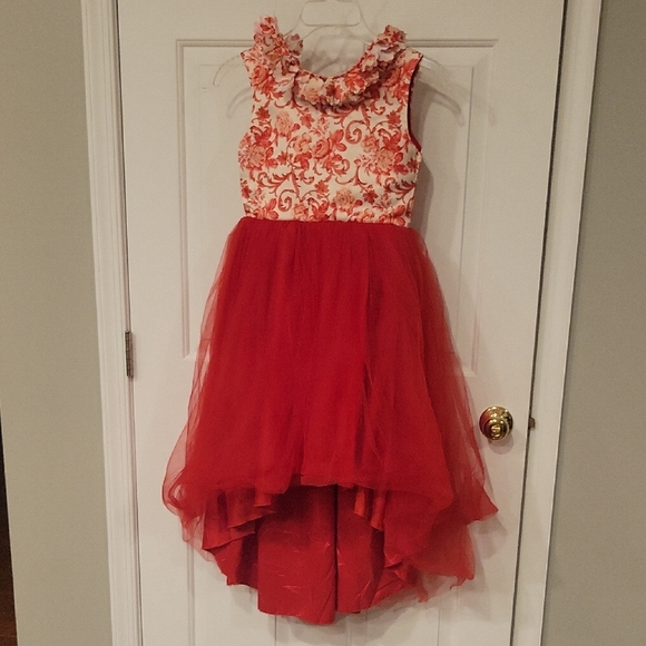 Trish Scully Child Red Floral Dress